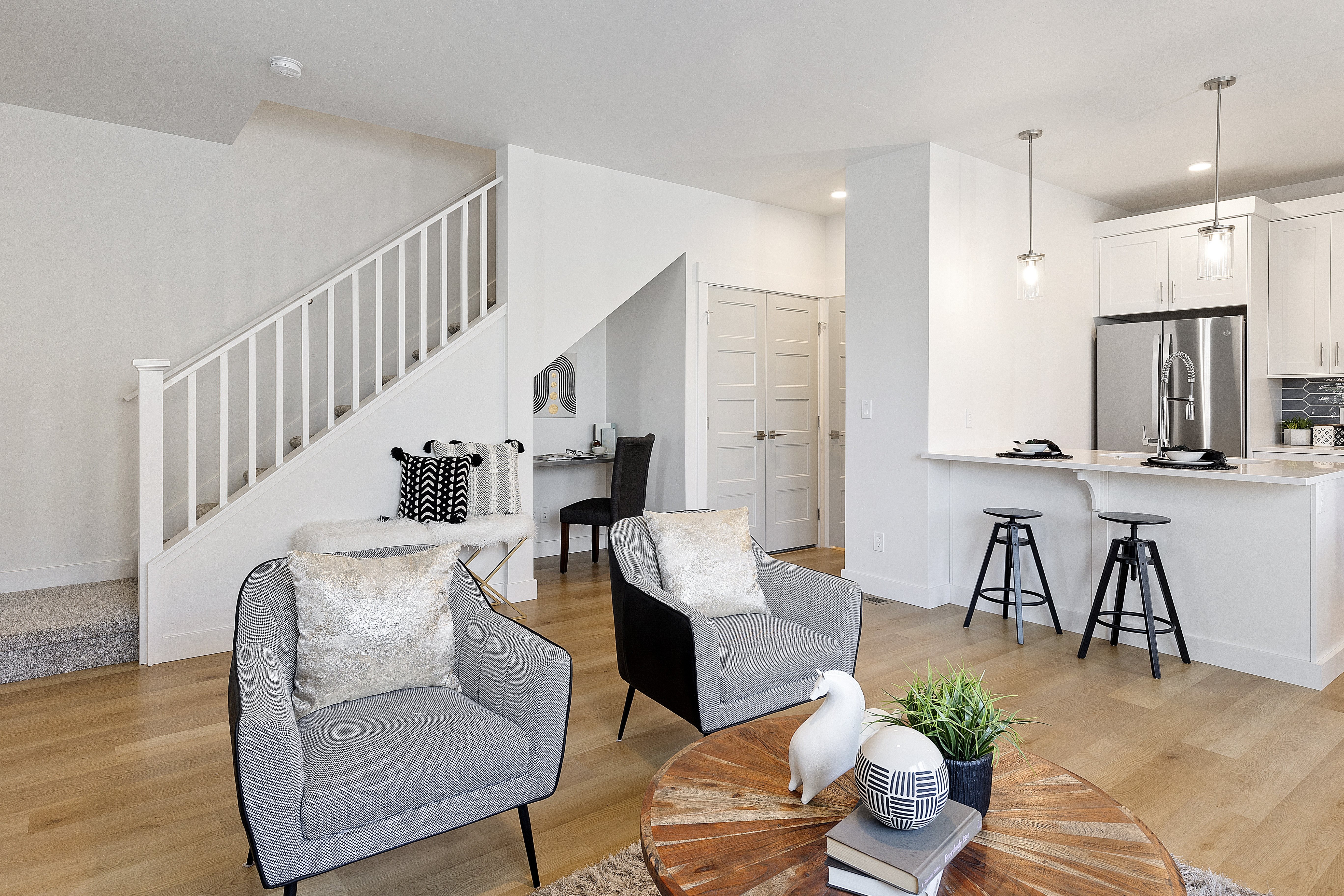 Living Room With Kitchen at Alante Homes at Lake Hazel, Idaho, 83709